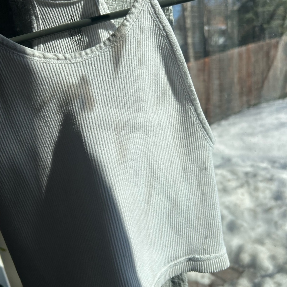 White Ribbed Tank Top FP Movement - Picture 2 of 3